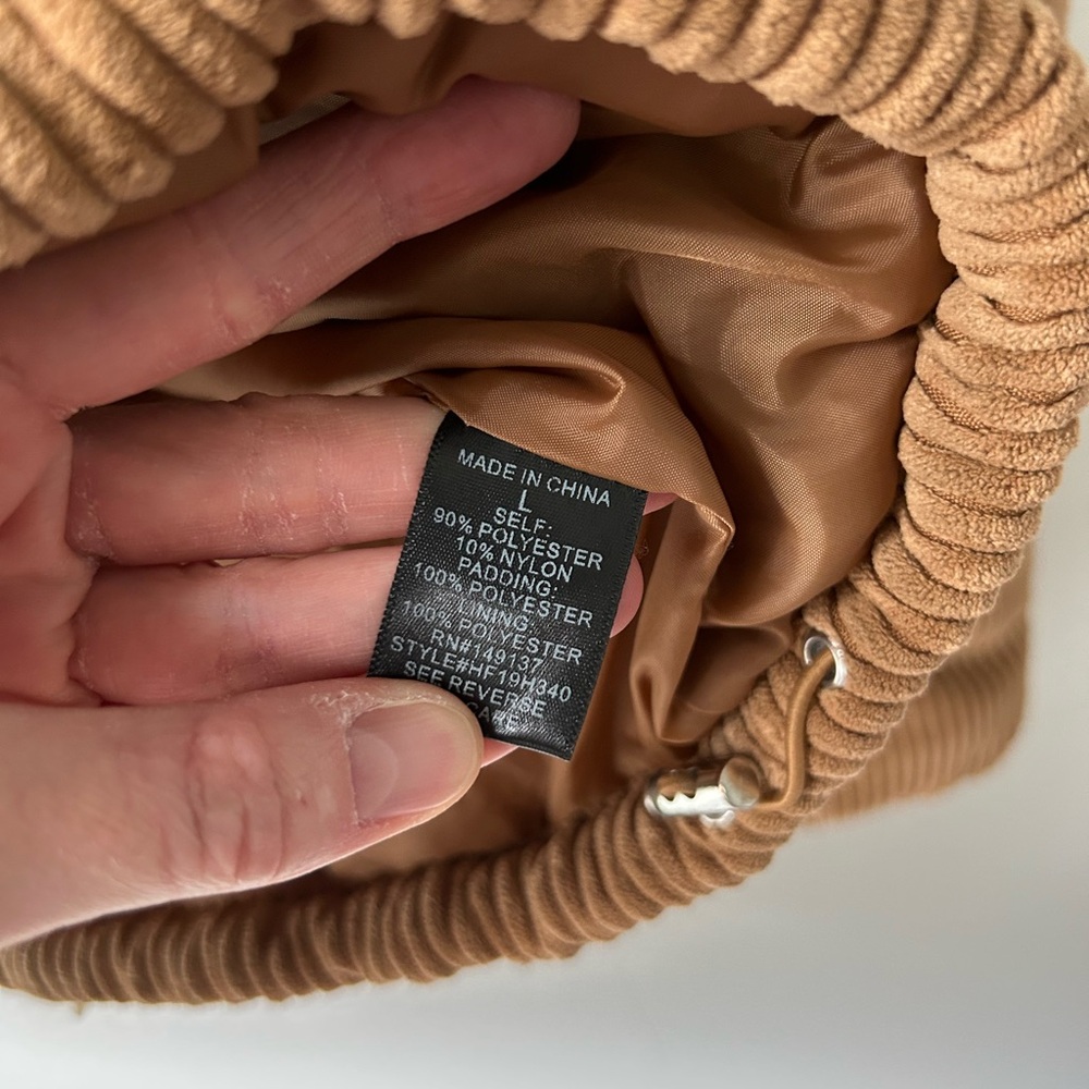 Hyfve Hyfve Hyfve brown textured puffer jacket - Picture 4 of 5
